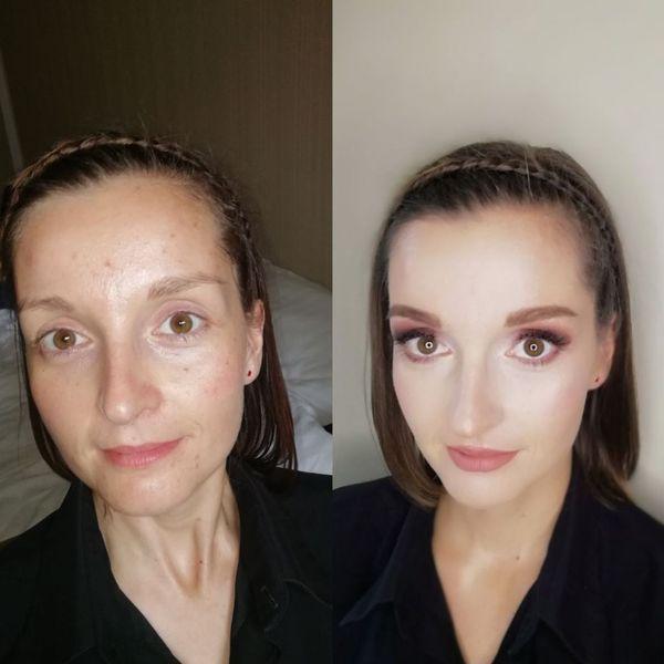 przed i po makijażu
